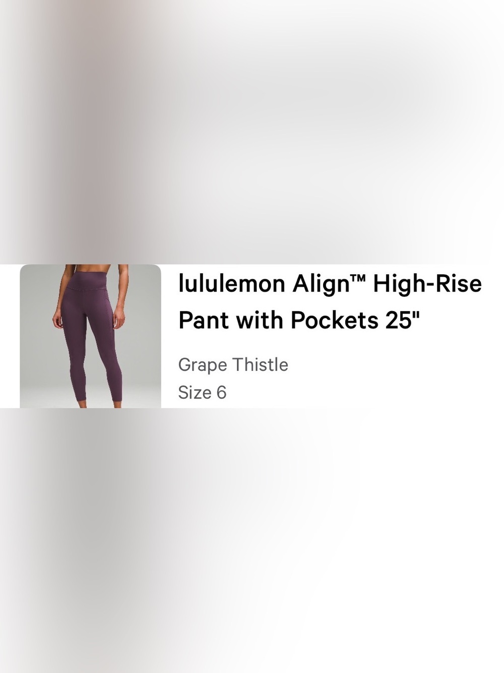 lululemon Align™ High-Rise Leggings in Grape Thistle